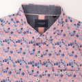 Camicia a maniche lunghe con stampa sfumata a righe estive